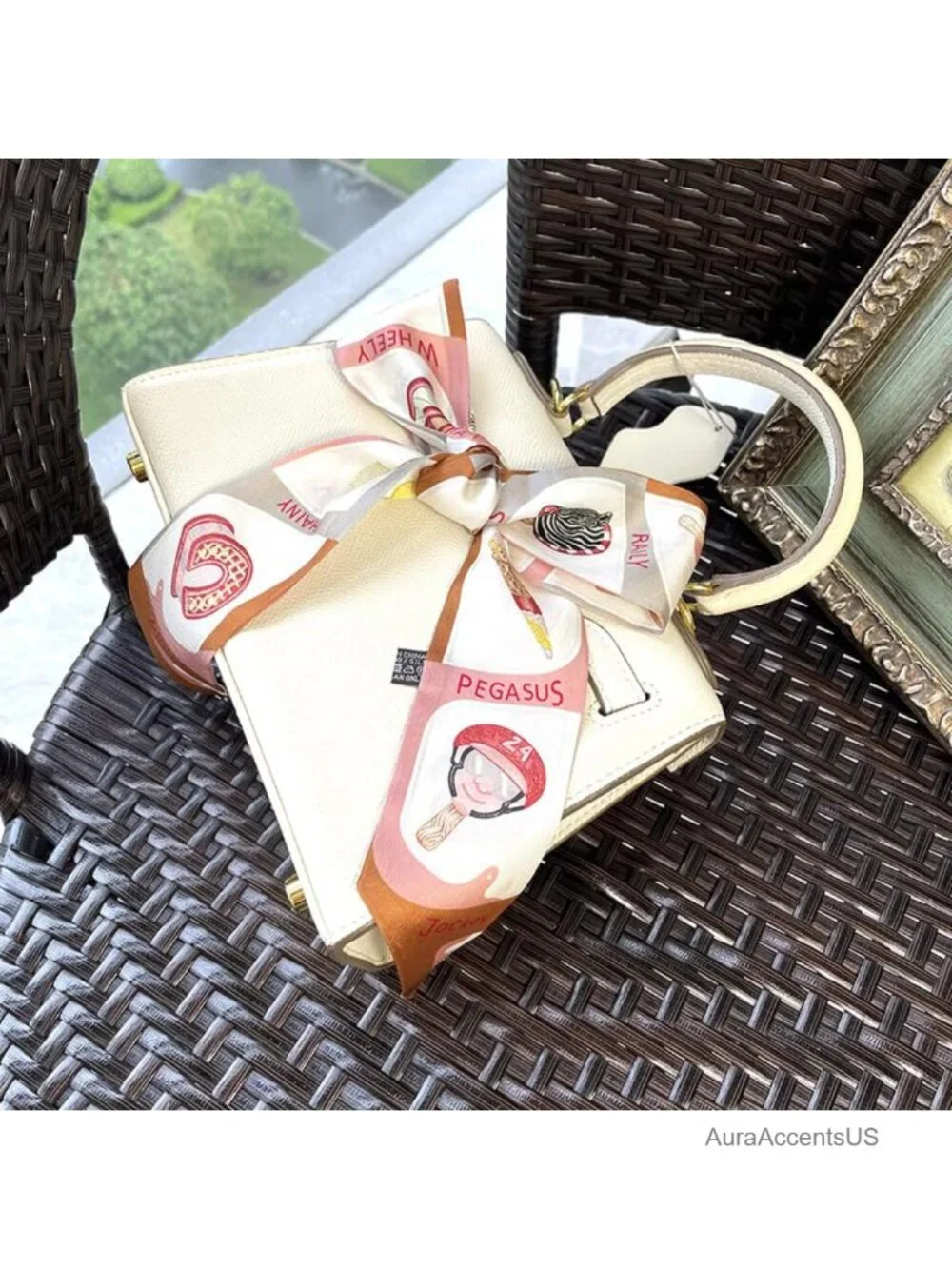Mulberry Silk Scarf 2 Pack, Hair Ribbon Scarf for Bags & Wrist